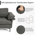 thumbnail image 6 of Costway Set of 2 Linen Fabric Accent Armchair Upholstered Single Sofa w/ Metal Legs Gray, 6 of 9
