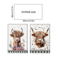 thumbnail image 3 of 2 PCS Highland Cow Kitchen Towels, Absorbent Highland Cattle Dish Towels, 24 X 16 Inch Highland Cow Gifts Hand Towel for Farmhouse Kitchen Bathroom Decor, 3 of 6