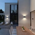 thumbnail image 4 of Apliques de pared LED de 6 W, 2 unidades, para interior y exterior, iluminación regulable, aluminio, blanco natural, IP65, apliques de pared modernos, gris oscuro, 4 of 5