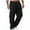 Black, variant on Patlollav Mens Pants Solid Multiple Pockets Outdoor Straight Type Fitness Pants Cargo Trousers