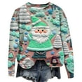thumbnail image 2 of Cyber· Monday Clearance Christmas Gift Under 25.00 Fayshow0 Women'S Christmas Printed Round Neck Long Sleeved Top Loose Fitting Sweater, 2 of 4