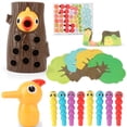 thumbnail image 1 of Juego de captura y alimentación de pájaro carpintero magnético, juguetes para niños, juguetes educativos de aprendizaje para edades tempranas, regalo, 1 of 8