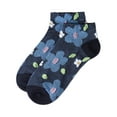 thumbnail image 3 of MeMoi Women's Daisy Dimensional Shortie Socks - Womens - Female, 9-11, Blue, 3 of 3