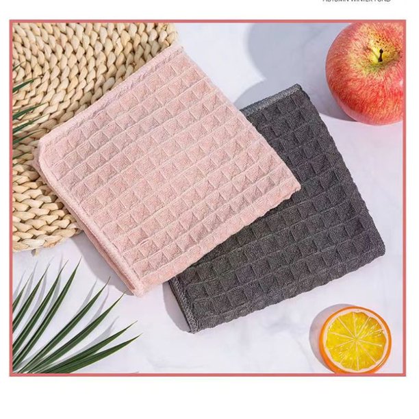 3 uds toalla para platos de tejido Waffle, paños para platos de 30*30cm para cocina, toallas de mano de cocina suaves y absorbentes para limpiar el hogar,