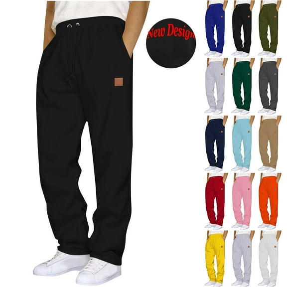 Havenre Cargo Sweatpants for Men Heavyweight Fleece Lined Active Workout Jogger Pants with Pockets Loose Casual Elastic Waist Drawstring Baggy Trousers Athletic Running Sweat Pants Dark Gray L