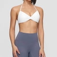 thumbnail image 6 of hoksml Halter Neck Ruched Bra for Women Wireless Comfort Bralette with Adjustable Straps, 6 of 6