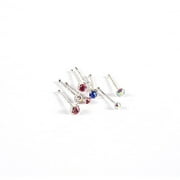 Sterling Silver Crystal Nose Stud