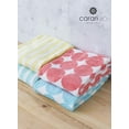 thumbnail image 2 of CB Japan Face Towel, Border Green, Set of 4, Absorbent, Quick Drying, Microfiber, Calacreio carari, 2 of 5