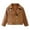 Brown, variant on Otqutp Toddler Girls Boys Motorcycle Leather Jacket PU Faux Biker Coat Fall Winter Solid Color Long Sleeve Lapel Outerwear