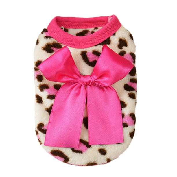 Abrigo para perros Yuyangstore chaqueta con Diseño de lazo para perros pequeños Rosado