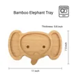 thumbnail image 2 of Bamboo Elephant Face Food Plate For Snacks Appetizer 4914, 2 of 6