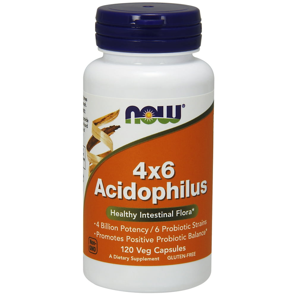 NOW Supplements, Acidophilus 4X6, 4 Billion Potency with 6 Probiotic