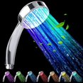 thumbnail image 1 of CQBB LED shower, shower head, light shower nozzle, color shower head, LED hand shower, 7 colors automatic switching, universal, chrome, 1 of 5