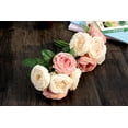 Chailin Rose Silk Flowers 5 Flower Head Leaf Garden DIY