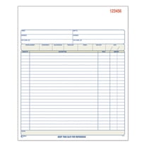 Adams 3-Part Carbonless Sales Order Book - 50 Forms Per Book, 10.69" X 8.38", Part #TC8100