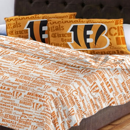 NFL Cincinnati Bengals Bed Sheet Set Football Team Anthem Bedding Accessories