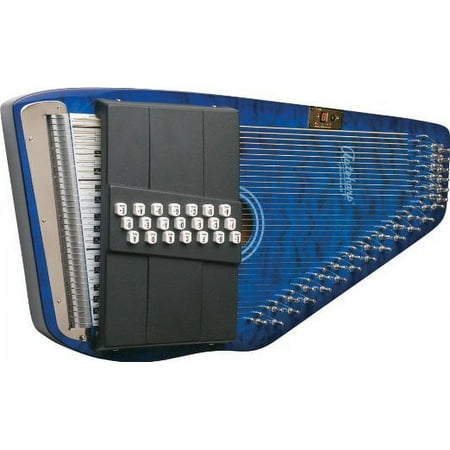 Oscar Schmidt 21 Chord Autoharp - Quilt Trans Blue - OS21CQTBL