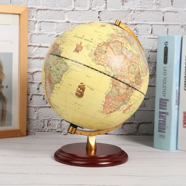 Globo pequeño, globo terráqueo antiguo 3D de 25 cm, calidad inigualable