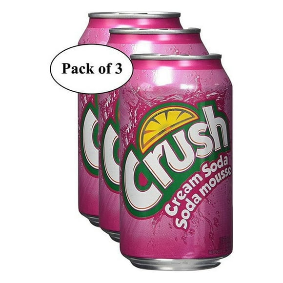 Crush Soda à la Crème 355ml Boisson Gazeuse_960466 (Lot de 3)
