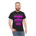 thumbnail image 3 of DJH Apparel | Tried Giving Up SEWING: Worst 2Minutes of My Life Funny Tee, 3 of 6