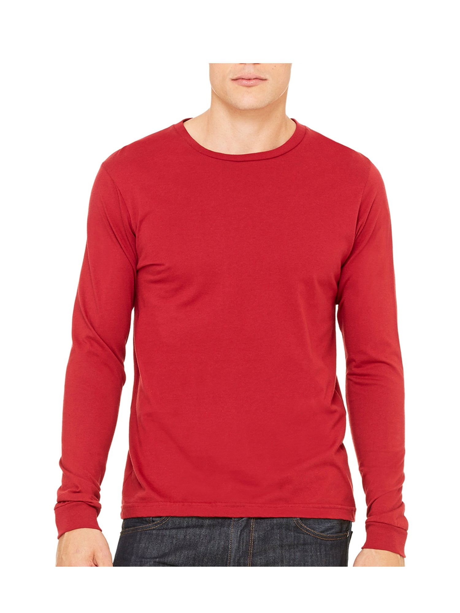 RED Bella Canvas Mens Fashionable Jersey T-Shirt