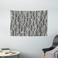 thumbnail image 1 of Grunge Tapestry, Monochrome Abstract Leaf Figures Modern Art Inspiration Nature Growth Theme Striped, Wall Hanging for Bedroom Living Room Dorm Decor, 60W X 40L Inches, Black White, by Ambesonne, 1 of 2
