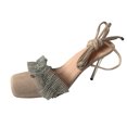 thumbnail image 2 of Sandalias Mujer Tacones Altos Moda Verano Cabeza Cuadrada Peep Toe Vendaje Sandalias Zapatos Wmkox8yii  hfjk4863, 2 of 4