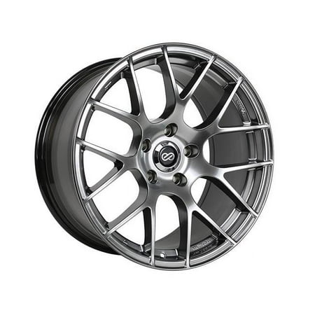 Enkei 18 x 8 & 5x100 Bolt Pattern 35 mm Offset 72.6 mm Bore Raijin Hyper Silver Wheel