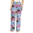 thumbnail image 3 of Bingfone Pajamas For Women,Bees And Daisies Striped Pajama Pants With Pockets-X-Large, 3 of 9