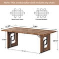 thumbnail image 3 of Condemo 71 inch Large Executive Office Desk, Simple Computer Desk Workstation, Modern Industrial Study Writing Table, Rustic Brown, 3 of 7