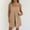 Khaki, variant on Daiosportswear Women's Solid Wide Strap Sleeveless Side Pocket Relaxed Fit Summer Beach Short Jumpsuit Navy XS(XS)