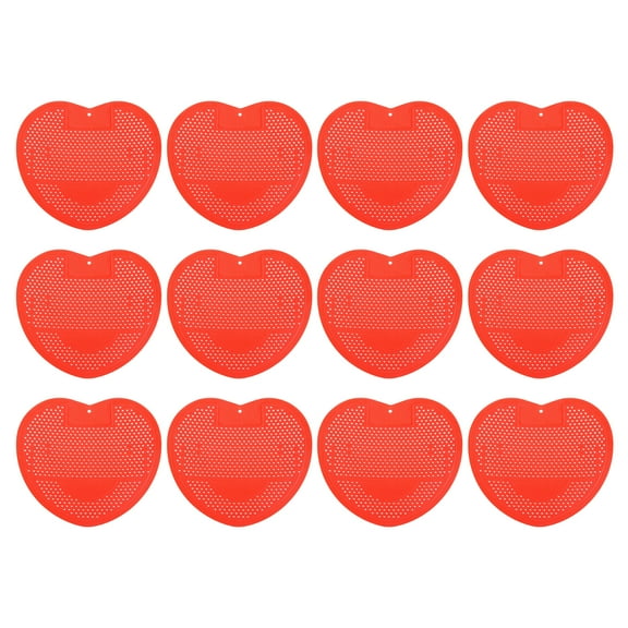 20Pack Urinal Screen Deodorizer, Anti-Splash Anti-Clogging Mat Urinal Cakes, Red