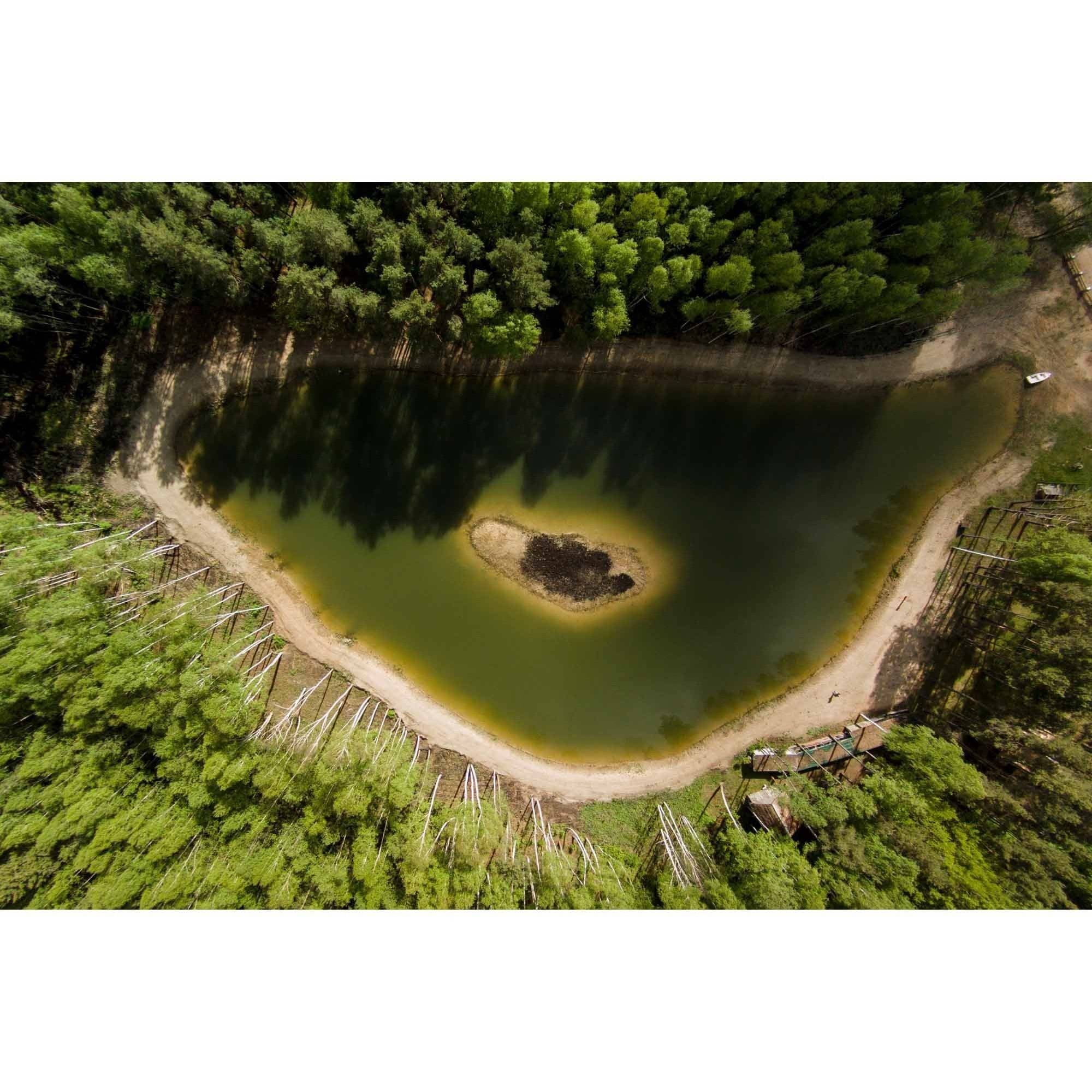 MARMONT HILL  - 'Green Lake' by Karolis Janulis Painting Print on Wrapped Canvas - Multi-Color 18 x 12