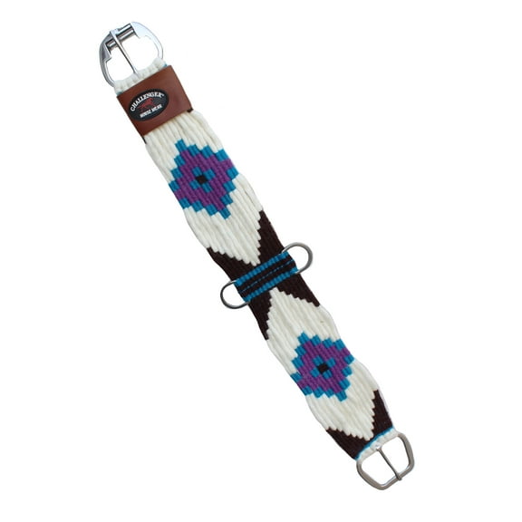 32" Horse Western 13 Strand Double Weave Multicolor Mohair Straight Cinch 97RT16