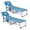 Blue, variant on Folding Beach Chair, Tanning Lounge Chair with Face Hole, 5-Position Adjustable, Pillow & Pocket - Outdoor Sunbathing Chair for Beach, Camping