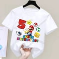 thumbnail image 1 of Camiseta con número de Mario para niño, ropa de cumpleaños, camisetas de algodón para niños, camisetas de juego de dibujos animados, camiseta digital de verano para bebé, 1 of 5