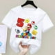 thumbnail image 1 of Camiseta con número de Mario para niño, ropa de cumpleaños, camisetas de algodón para niños, camisetas de juego de dibujos animados, camiseta digital de verano para bebé, 1 of 5