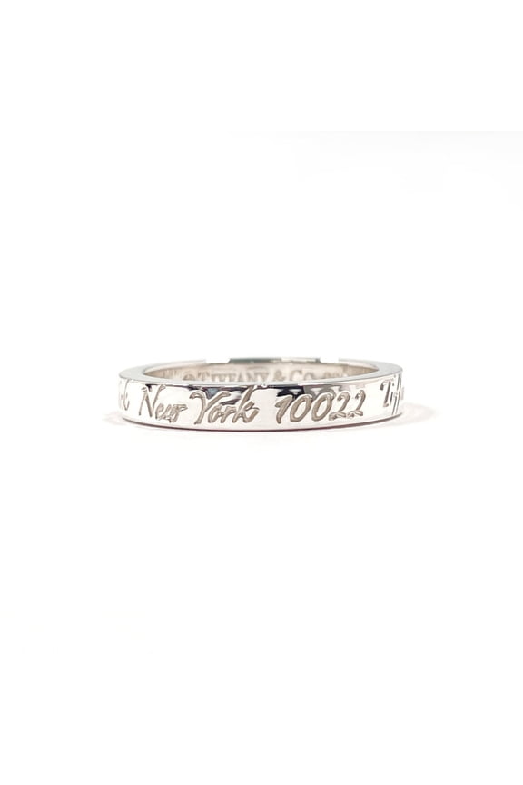 Pre-Owned TIFFANY&Co. Tiffany Notes Narrow New York Ring, Sterling Silver 925, Size 7.5cm,...