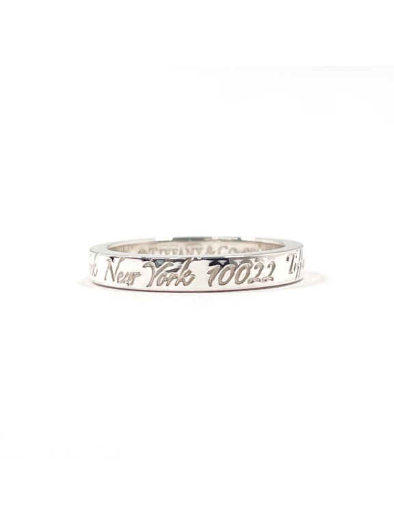 Pre-Owned TIFFANY&Co. Tiffany Notes Narrow New York Ring, Sterling Silver 925, Size 7.5cm,...