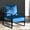 Blue, variant on Durable Frame and Comfortable Cushions | In Bedroom, Blue Velvet Accent Chair for a Cozy Corner