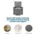 thumbnail image 5 of Gelloan Upholstered Swivel Glider and Recliner Nursery Chair,Grey, 5 of 7