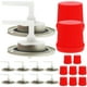 thumbnail image 1 of 10 válvulas pequeñas para tanque de gas con tapa roja, válvula de plástico para uso en exteriores, válvula universal para bombona de gas, miniválvula de gas para camping, válvula de gas confiable, 1 of 7