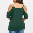 thumbnail image 5 of Aboser Womens Cold Shoulder Cami Tops Plus Size Half Sleeve Tank Top Dressy Casual Slimming T Shirts Deep V Neck Shirt Blouse Ladies Tops and Blouses, 5 of 6