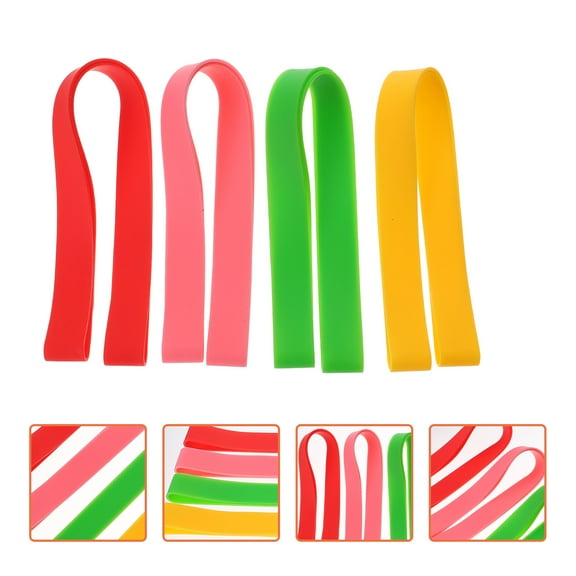 Omeite Beach sun lounger towel non-slip silicone straps 4pcs mixed colors