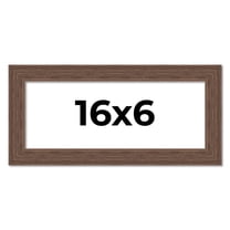 16x6 Frame Brown Distressed Barnwood Picture Frame | Rustic Farmhouse Photo Frame Includes UV