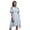 Lavender Blue2, variant on Bimba Floral Printed Women’s Ruffle Front Cold Shoulder Swing Shift Dress-Large