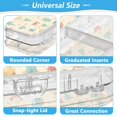 thumbnail image 4 of Plastic Pencil Box Large Capacity Pencil Boxes Clear Boxes with Snap-Tight Lid Stylish Office Supplies Storage Organizer Box Sandcastles and Crabs Pattern, 4 of 7