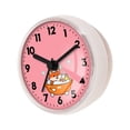 thumbnail image 4 of Reloj de pared redondo analógico impermeable para baño con ventosa para aseo Blanco, 4 of 9