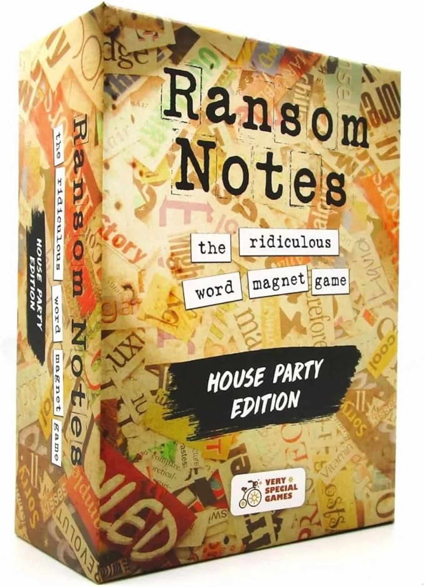 Ransom Notes The Ridiculous Word Magnet Party Board Game, House Party Edition by Very Special Games