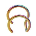 thumbnail image 3 of de brazaletes de material acero inoxidable piezas, pendientes dobles de 16 g sin perforación Fernando Anillo de puños de oreja, 3 of 8
